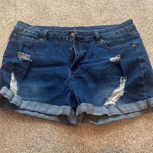 Stretchy, super comfortable high waist Jean shorts